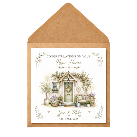 Personalised New Home Card, New House Card for Couple, Congratulations New Home, Housewarming Card, First Home Card, Custom Address Card