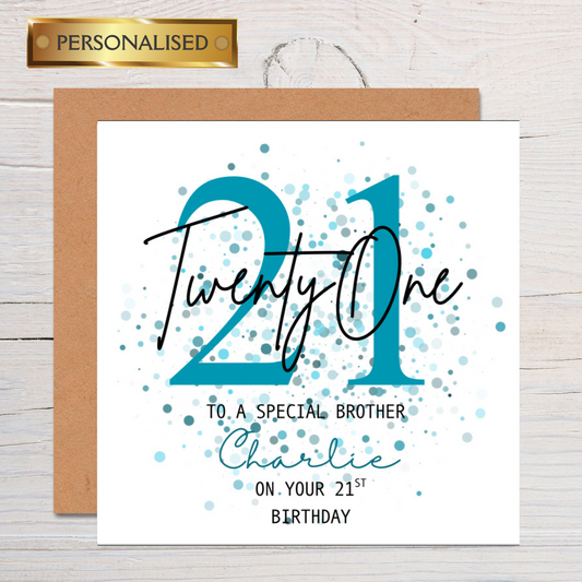 Personalised Male Birthday Card | Custom Age & Relation | Birthday Card for Dad, Son, Brother, Husband, Grandad, Uncle, Friend