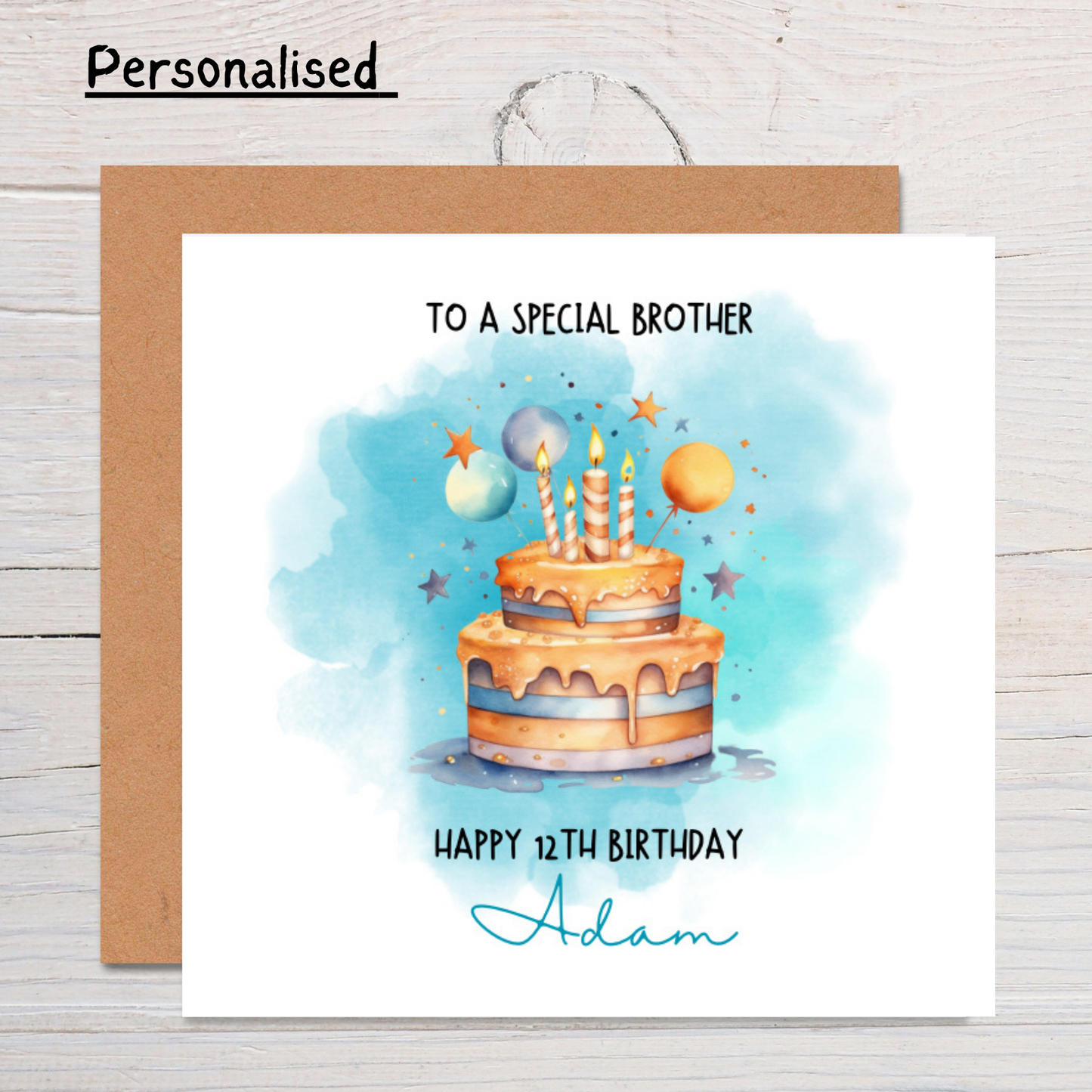 Personalised Brother Birthday Card