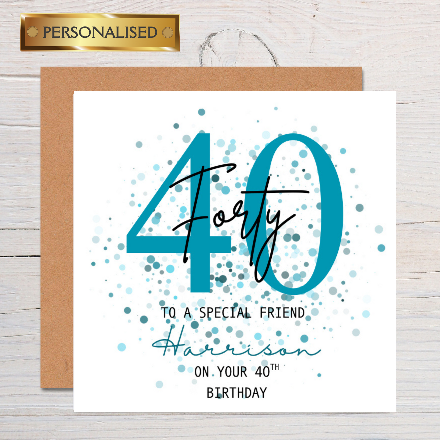 Personalised Male Birthday Card | Custom Age & Relation | Birthday Card for Dad, Son, Brother, Husband, Grandad, Uncle, Friend