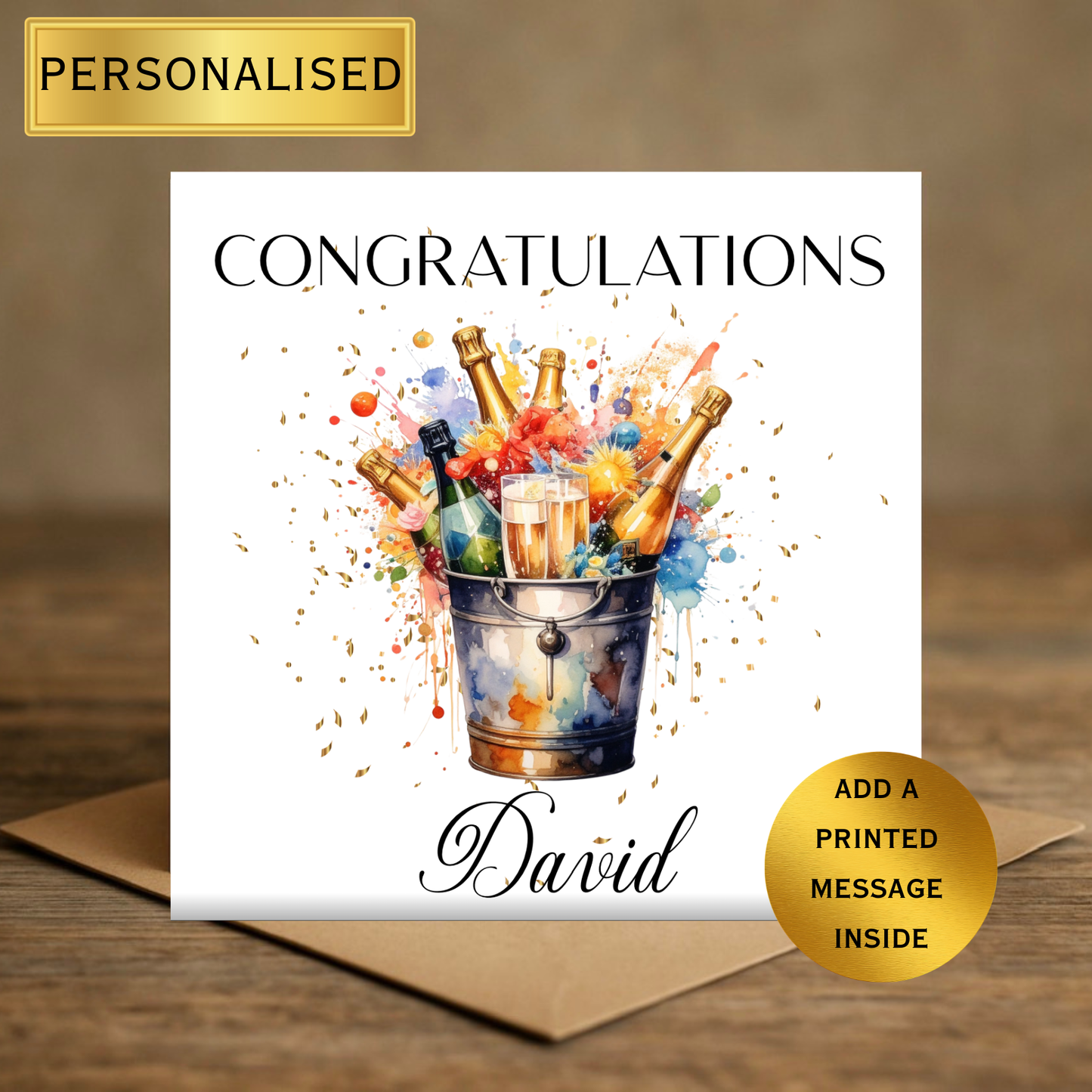 PersonalisedCongratulations Card – Any Name | Celebration Card | Graduation, New Job, Exam Results, Engagement, Achievement Card (Copy)
