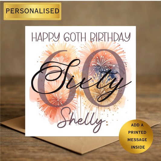 Personalised Milestone Birthday Card – Any Age | Custom Name Birthday Card | Special Birthday Keepsake