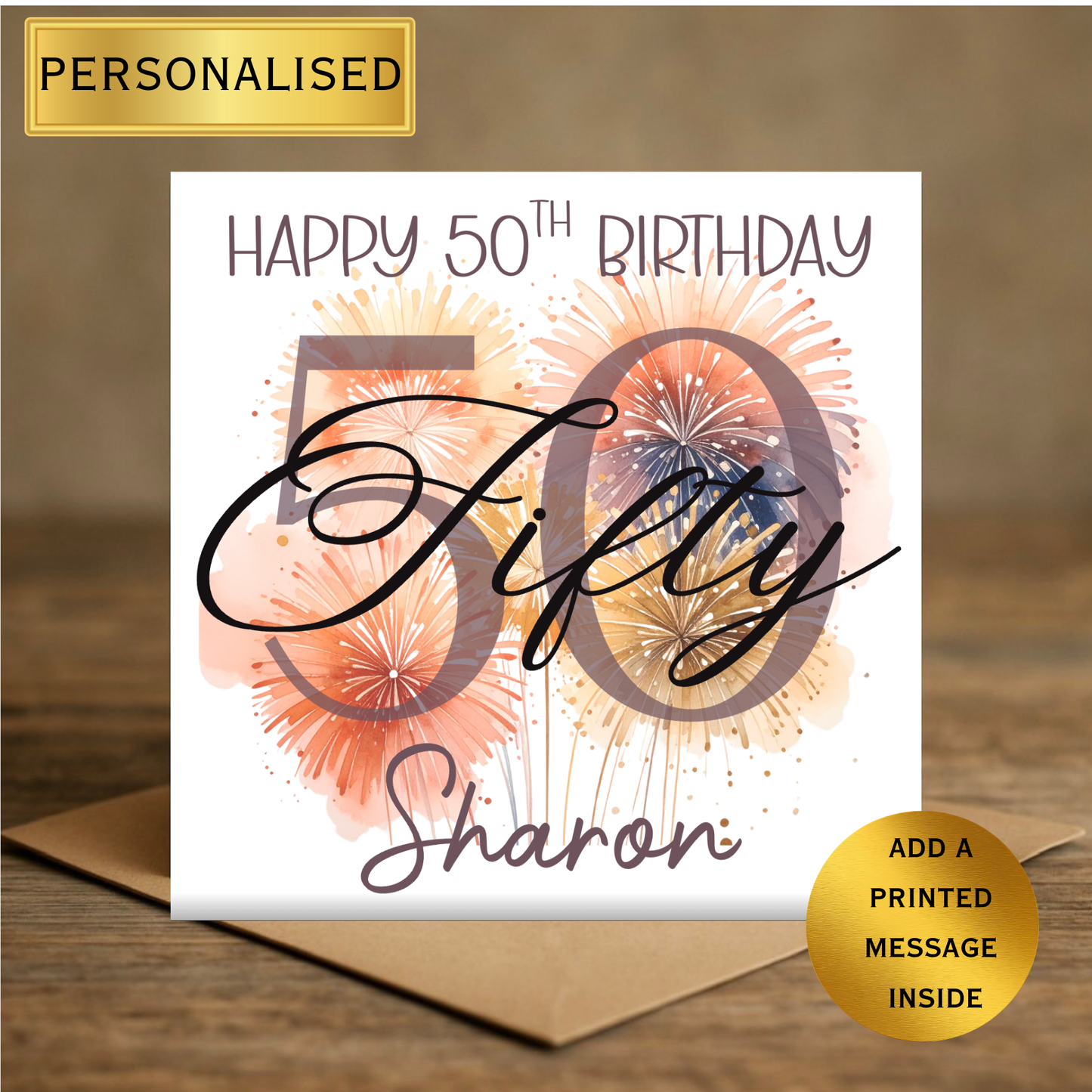 Personalised Milestone Birthday Card – Any Age | Custom Name Birthday Card | Special Birthday Keepsake