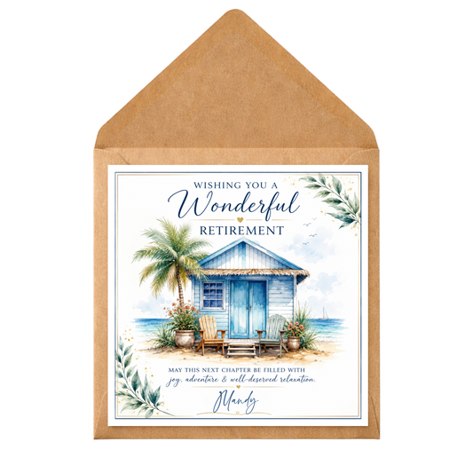 Personalised Retirement Card – Wishing You a Wonderful Retirement