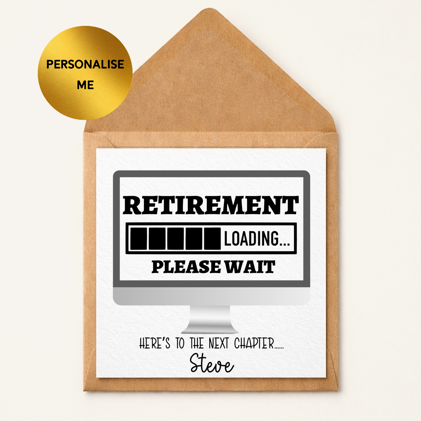 Personalised Retirement Card, Funny Retirement Card, Retirement Loading Card, Custom Name Retirement Gift, Leaving Work Card, Colleague Boss Card