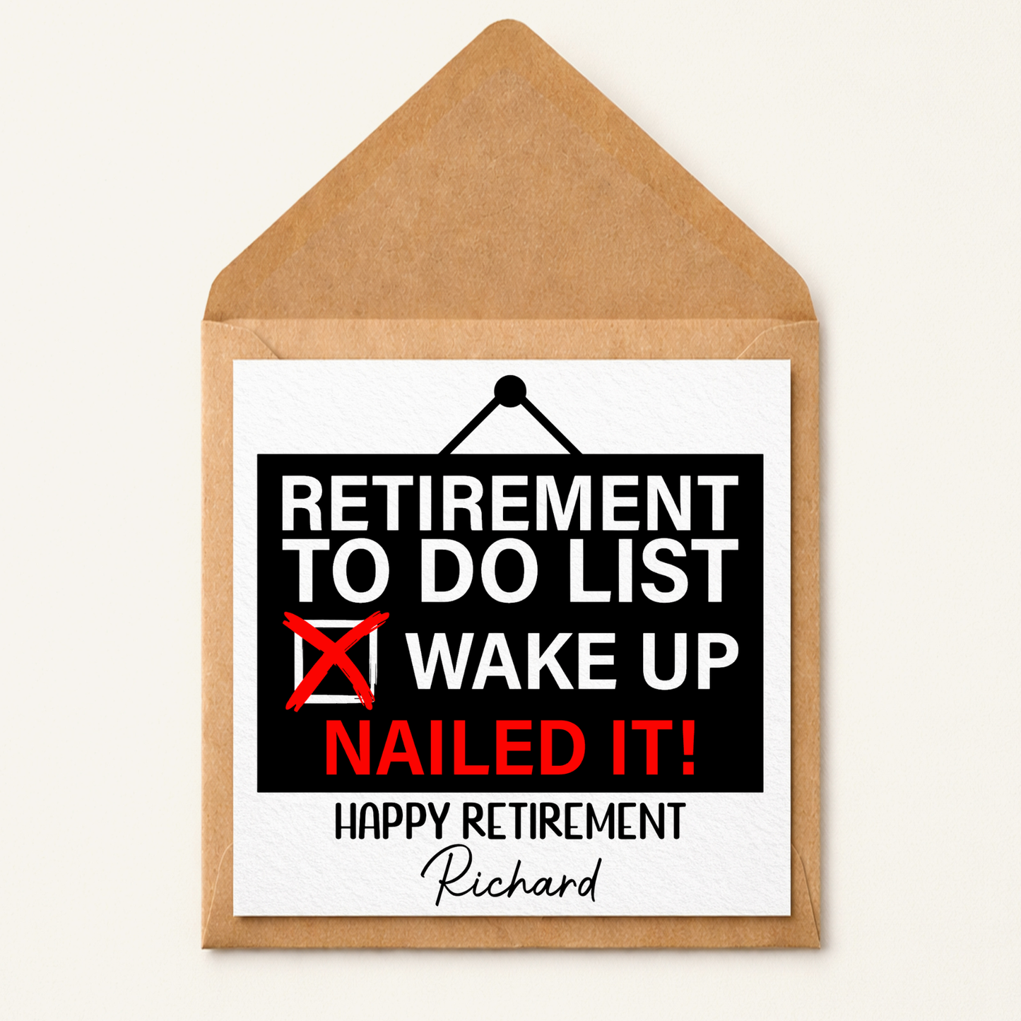 Personalised Retirement Card – Funny To Do List Humorous Greeting