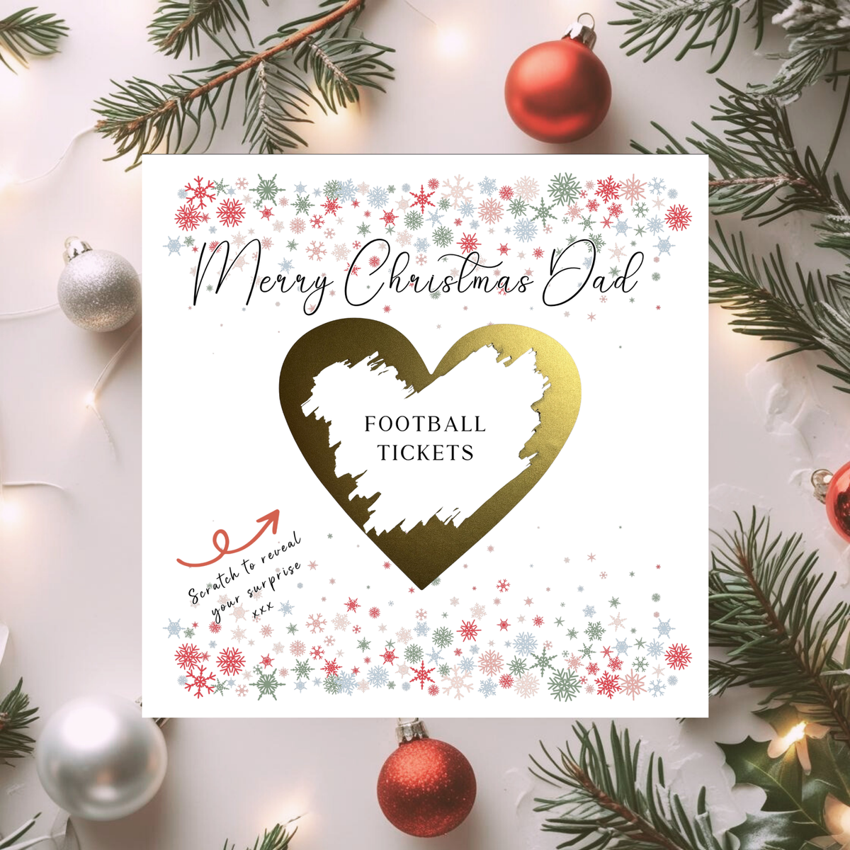 Personalised Christmas Scratch Card, Surprise Gift Reveal Card, Christmas Experience Gift, Secret Message Scratch Off Card, Any Recipient