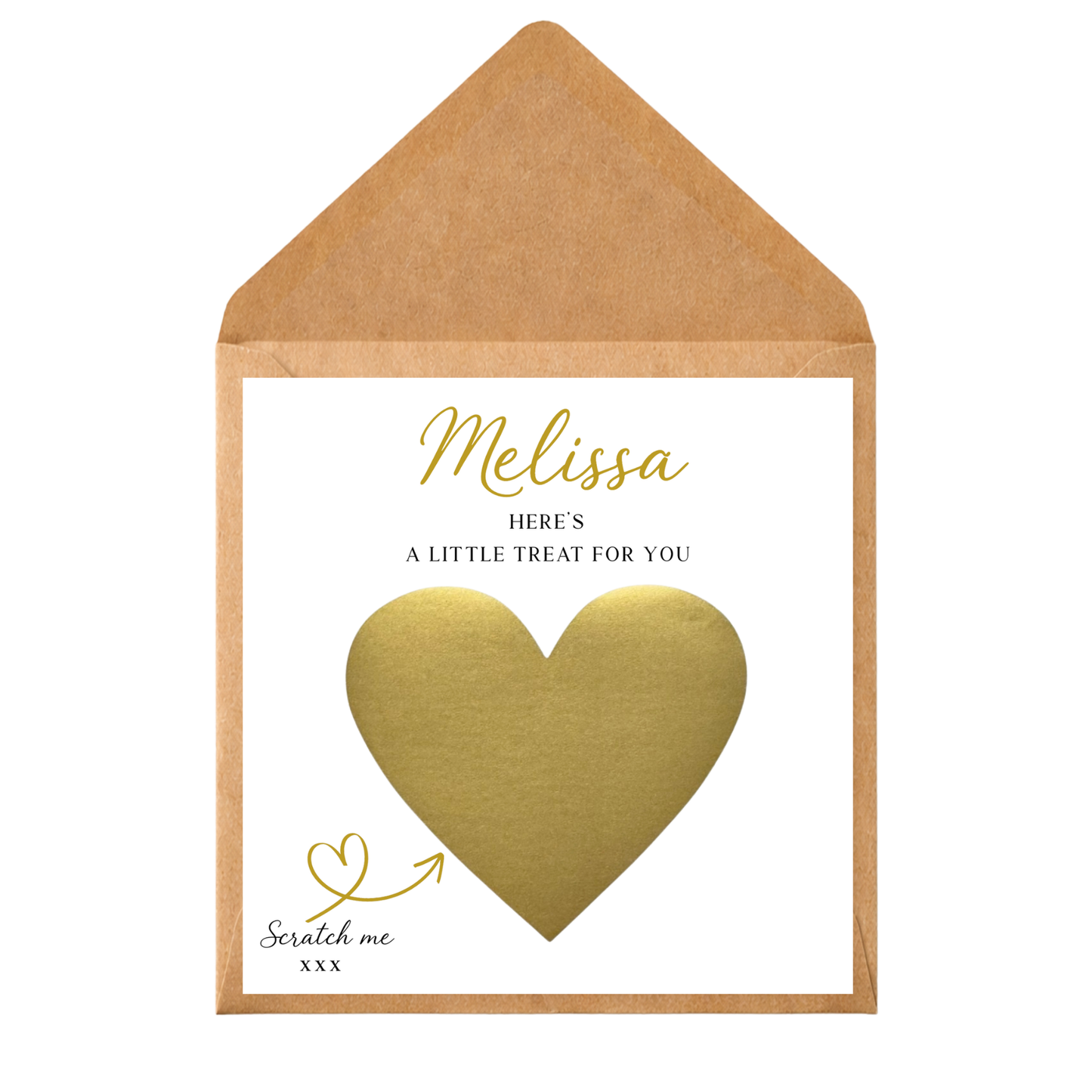 Personalised Scratch Reveal Gift Voucher Card | Scratch Off Surprise Card | Spa Day, Concert, Holiday, Date Night Gift Reveal