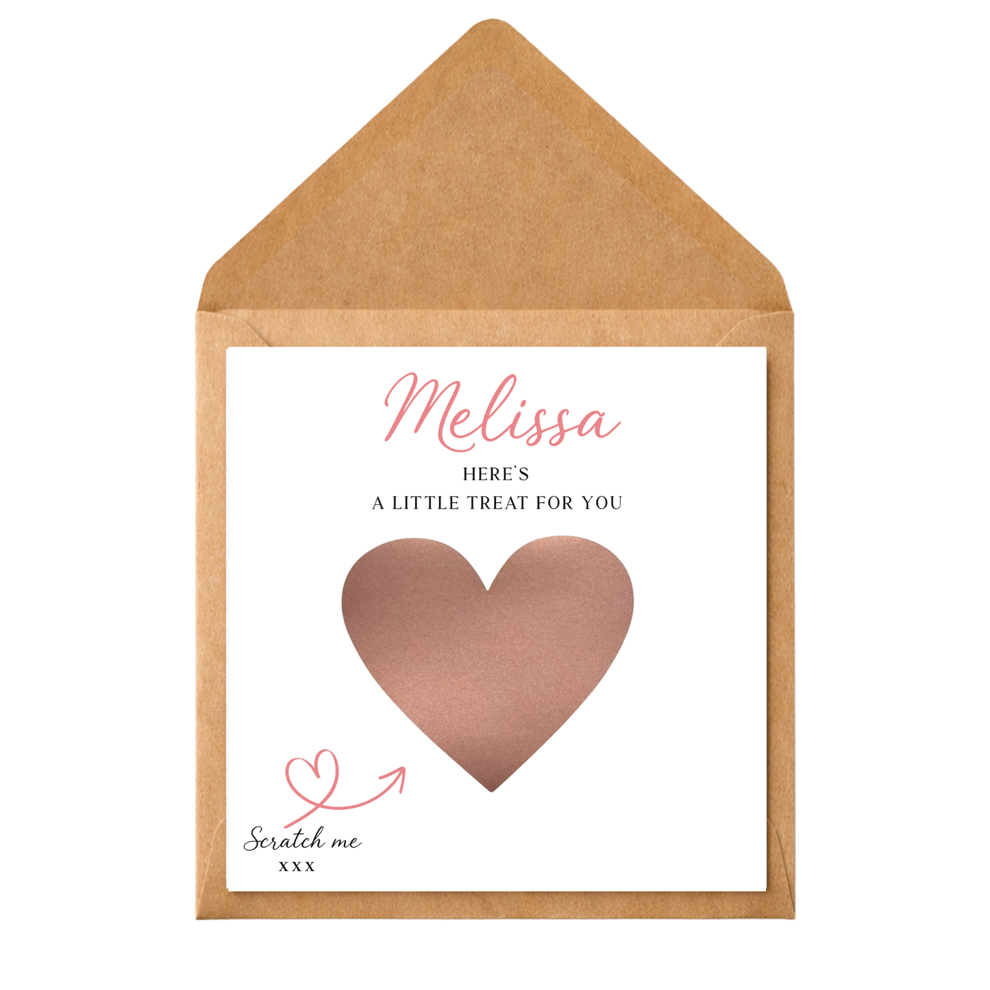 Personalised Scratch Reveal Gift Voucher Card | Scratch Off Surprise Card | Spa Day, Concert, Holiday, Date Night Gift Reveal