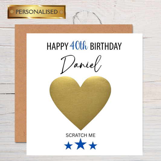 Personalised Scratch Reveal Birthday Card: Milestone Surprise