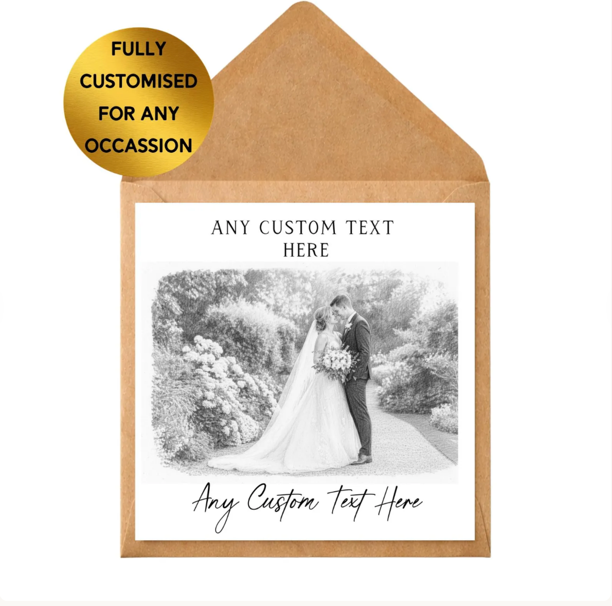 Custom Sketch Photo Card | Personalised Keepsake Greeting