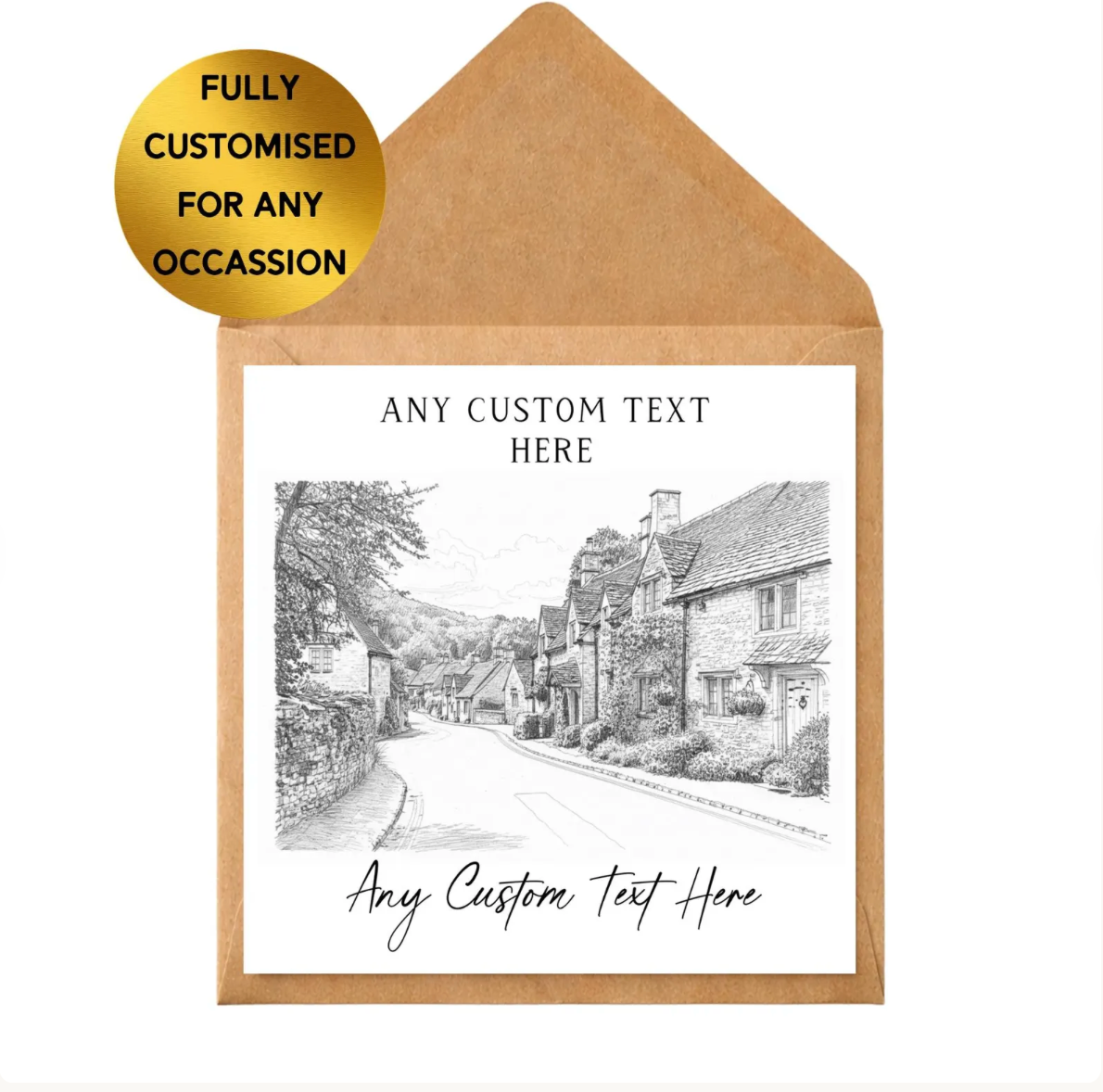 Custom Sketch Photo Card | Personalised Keepsake Greeting