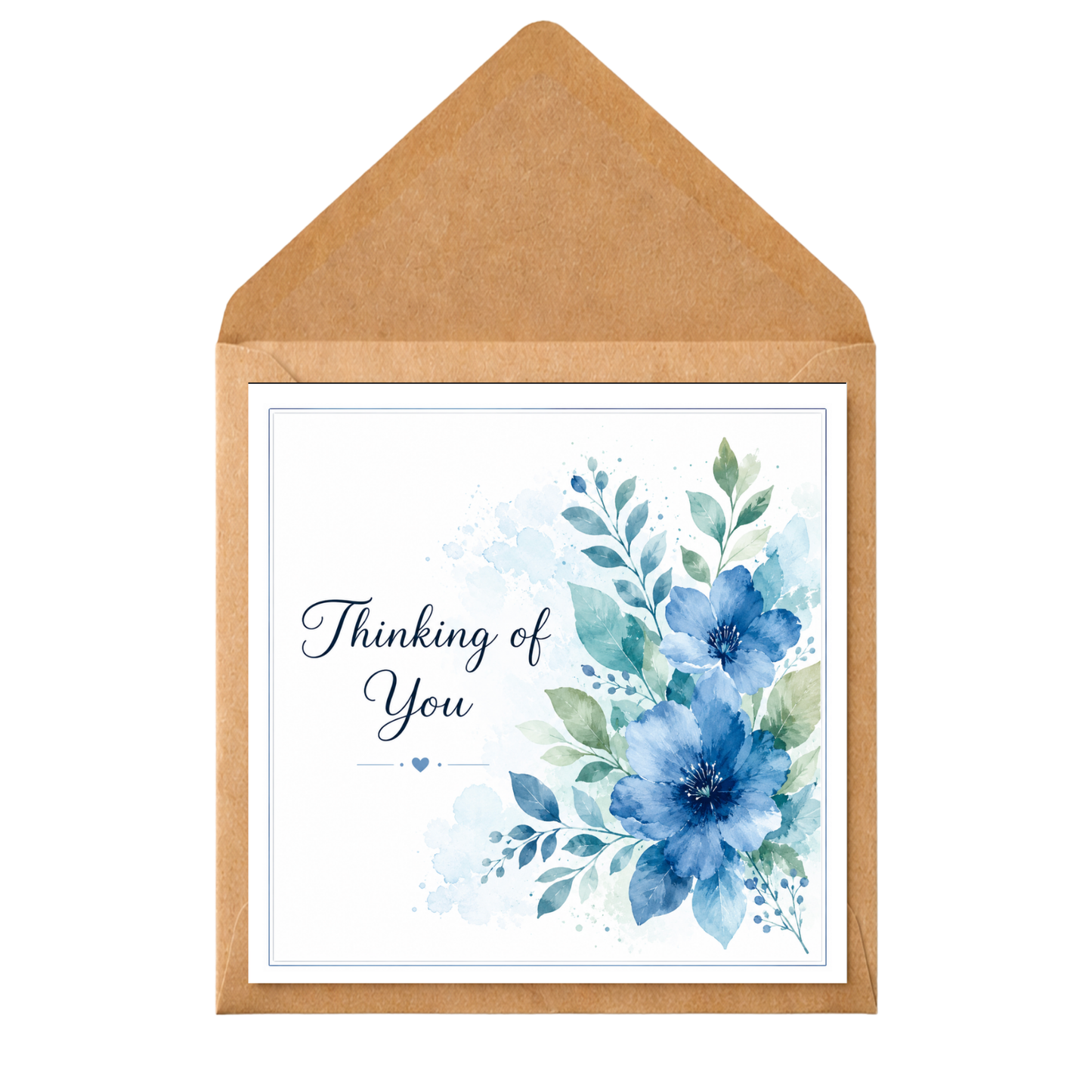 Thinking of You Card | Personalised Sympathy Card | Floral Watercolour Card | Custom Message Inside | Sending Love Card