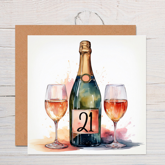 Milestone Birthday Card: 18th, 21st, 30th, 40th, 50th, 60th, 70th, 80th, 90th