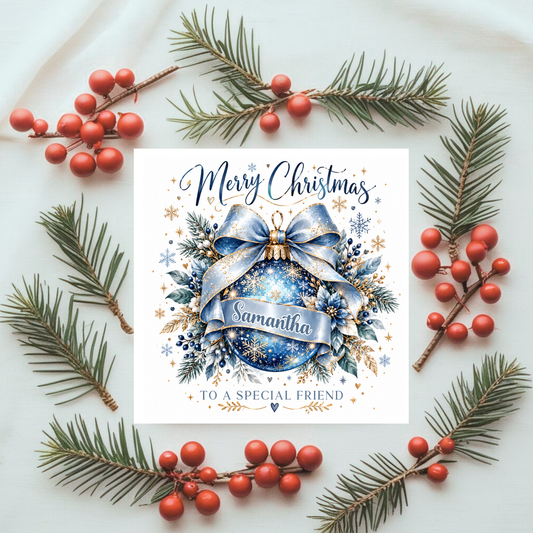 Personalised Christmas Card | Christmas Card for Family & Friends | Special Friend Card | Festive Personalised Greeting